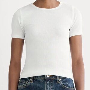 Everlane Luxe Rib Crew - WHITE colorway, Size XS could fit up to Medium